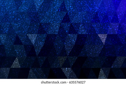 Dark Blue vector illustration which consist of circles. Dotted gradient design for your business. Creative geometric background in halftone style with colored spots.