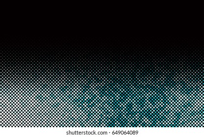 Dark BLUE vector illustration which consist of circles. Dotted gradient design for your business. Creative geometric background in halftone style with colored spots.