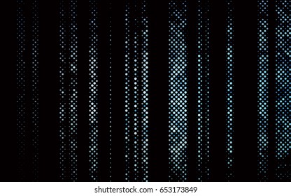 Dark BLUE vector illustration which consist of circles. Dotted gradient design for your business. Creative geometric background in halftone style with colored spots.
