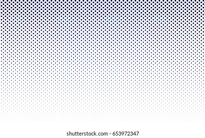 Dark BLUE vector illustration which consist of circles. Dotted gradient design for your business. Creative geometric background in halftone style with colored spots.
