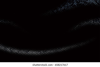 Dark BLUE vector illustration which consist of circles. Dotted gradient design for your business. Creative geometric background in halftone style with colored spots.