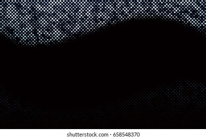 Dark BLUE vector illustration which consist of circles. Dotted gradient design for your business. Creative geometric background in halftone style with colored spots.