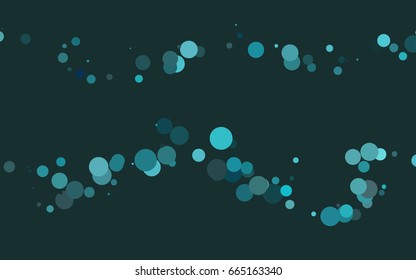 Dark BLUE vector illustration which consist of circles. Dotted gradient design for your business. Creative geometric background in halftone style with colored spots.