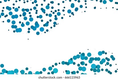 Dark BLUE vector illustration which consist of circles. Dotted gradient design for your business. Creative geometric background in halftone style with colored spots.