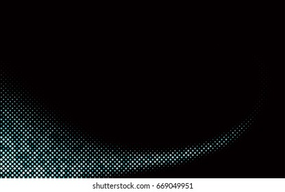 Dark BLUE vector illustration which consist of circles. Dotted gradient design for your business. Creative geometric background in halftone style with colored spots.