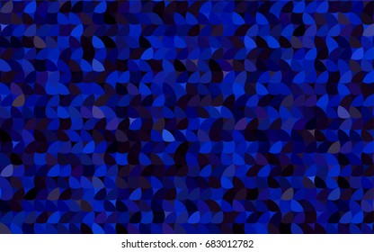 Dark BLUE vector illustration which consist of circles. Dotted gradient design for your business. Creative geometric background in halftone style with colored spots.