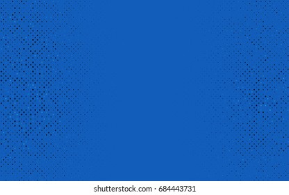 Dark BLUE vector illustration which consist of circles. Dotted gradient design for your business. Creative geometric background in halftone style with colored spots.