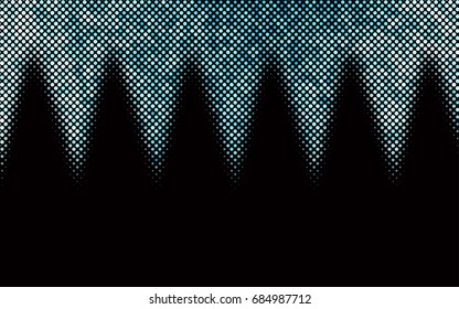 Dark BLUE vector illustration which consist of circles. Dotted gradient design for your business. Creative geometric background in halftone style with colored spots.