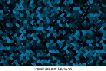 Dark BLUE vector illustration which consist of circles. Dotted gradient design for your business. Creative geometric background in halftone style with colored spots.