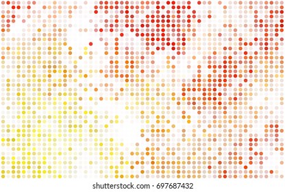 Dark BLUE vector illustration which consist of circles. Dotted gradient design for your business. Creative geometric background in halftone style with colored spots.