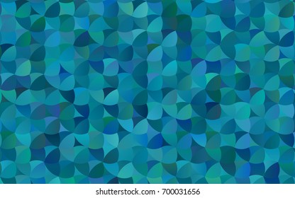 Dark BLUE vector illustration which consist of circles. Dotted gradient design for your business. Creative geometric background in halftone style with colored spots.