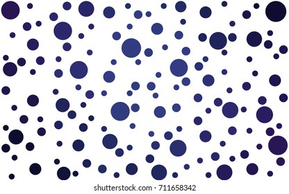 DARK BLUE vector illustration which consist of circles. Dotted gradient design for your business. Creative geometric background in halftone style with colored spots.