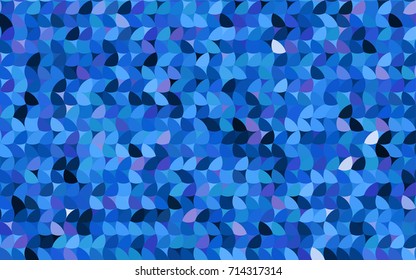 Dark BLUE vector illustration which consist of circles. Dotted gradient design for your business. Creative geometric background in halftone style with colored spots.