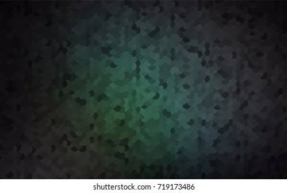 Dark BLUE vector illustration which consist of circles. Dotted gradient design for your business. Creative geometric background in halftone style with colored spots.
