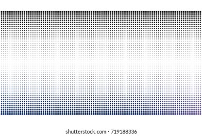 DARK BLUE vector illustration which consist of circles. Dotted gradient design for your business. Creative geometric background in halftone style with colored spots.
