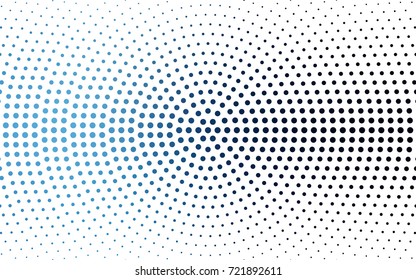 DARK BLUE vector illustration which consist of circles. Dotted gradient design for your business. Creative geometric background in halftone style with colored spots.