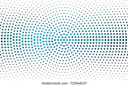 DARK BLUE vector illustration which consist of circles. Dotted gradient design for your business. Creative geometric background in halftone style with colored spots.
