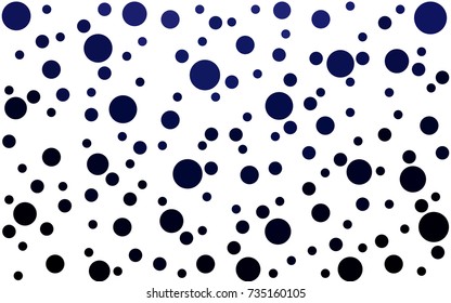 DARK BLUE vector illustration which consist of circles. Dotted gradient design for your business. Creative geometric background in halftone style with colored spots.