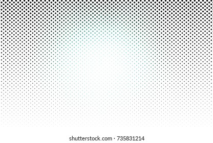 Dark BLUE vector illustration which consist of circles. Dotted gradient design for your business. Creative geometric background in halftone style with colored spots.
