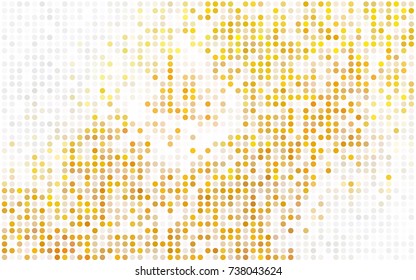 Dark BLUE vector illustration which consist of circles. Dotted gradient design for your business. Creative geometric background in halftone style with colored spots.