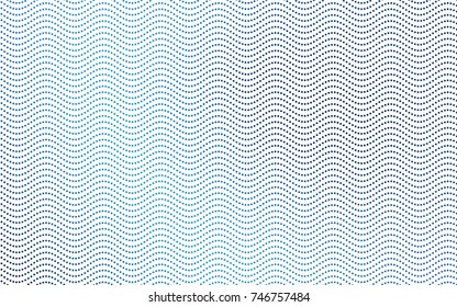 Dark BLUE vector illustration which consist of circles. Dotted gradient design for your business. Creative geometric background in halftone style with colored spots.
