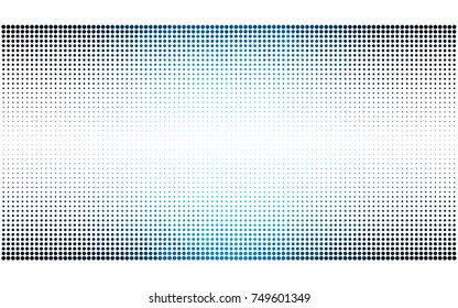 DARK BLUE vector illustration which consist of circles. Dotted gradient design for your business. Creative geometric background in halftone style with colored spots.
