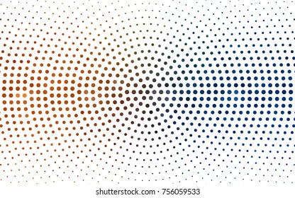 DARK BLUE vector illustration which consist of circles. Dotted gradient design for your business. Creative geometric background in halftone style with colored spots.