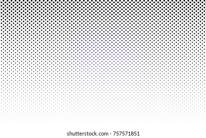 Dark BLUE vector illustration which consist of circles. Dotted gradient design for your business. Creative geometric background in halftone style with colored spots.