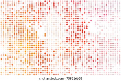 Dark BLUE vector illustration which consist of circles. Dotted gradient design for your business. Creative geometric background in halftone style with colored spots.