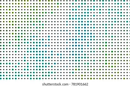 Dark BLUE vector illustration which consist of circles. Dotted gradient design for your business. Creative geometric background in halftone style with colored spots.