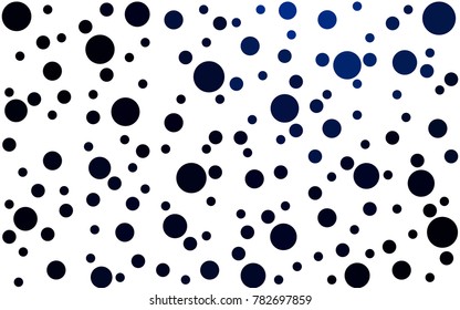 DARK BLUE vector illustration which consist of circles. Dotted gradient design for your business. Creative geometric background in halftone style with colored spots.