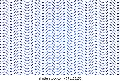 Dark BLUE vector illustration which consist of circles. Dotted gradient design for your business. Creative geometric background in halftone style with colored spots.