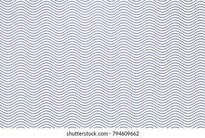 Dark BLUE vector illustration which consist of circles. Dotted gradient design for your business. Creative geometric background in halftone style with colored spots.
