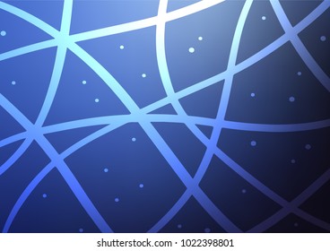Dark BLUE vector indian curved template. Blurred decorative design in Indian style with Zen tangles. A new texture for your design.