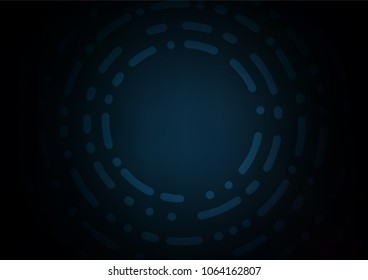 Dark BLUE vector indian curved pattern. Sketchy hand drawn doodles on blurred background. Brand-new style for your business design.