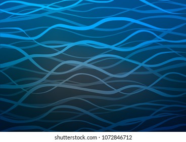 Dark BLUE vector indian curved texture. A completely new color illustration in doodle style. A completely new template for your business design.