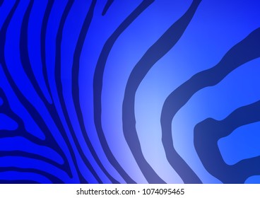 Dark BLUE vector indian curved pattern. Geometric doodle illustration in Origami style with gradient. Brand-new design for your business.