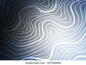Dark BLUE vector indian curved pattern. A completely new color illustration in doodle style. A completely new template for your business design.