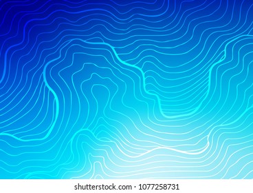 Dark BLUE vector indian curved pattern. Glitter abstract illustration with doodles and Zen tangles. Hand painted design for web, wrapping, wallpaper.