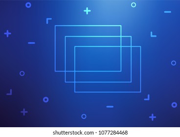 Dark BLUE vector indian curved pattern. A completely new color illustration in doodle style. Brand-new design for your business.