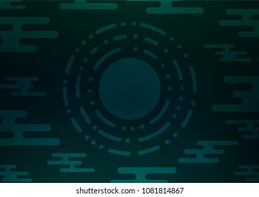 Dark BLUE vector indian curved template. Ethnic elegant natural pattern with gradient. The textured pattern can be used for website.