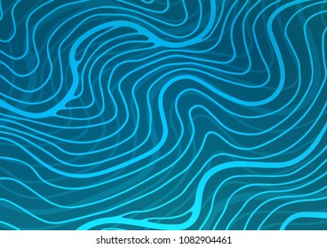 Dark BLUE vector indian curved texture. A vague abstract illustration with doodles in Indian style. The completely new template can be used for your brand book.