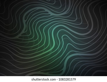 Dark BLUE vector indian curved pattern. A vague abstract illustration with doodles in Indian style. The elegant pattern can be used as a part of a brand book.