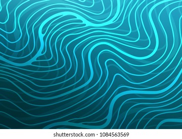 Dark BLUE vector indian curved template. Creative illustration in blurred style with doodles and Zen tangles. The elegant pattern can be used as a part of a brand book.