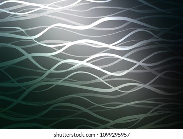 Dark BLUE vector indian curved template. Colorful abstract illustration with lines in Asian style. A new texture for your design.