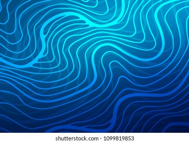 Dark BLUE vector indian curved texture. Sketchy hand drawn doodles on blurred background. The elegant pattern can be used as a part of a brand book.