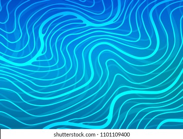 Dark BLUE vector indian curved texture. Brand-new colored illustration in blurry style with doodles. The best blurred design for your business.