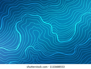Dark BLUE vector indian curved pattern. A completely new color illustration in doodle style. Hand painted design for web, wrapping, wallpaper.