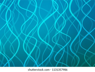 Dark BLUE vector indian curved pattern. Blurred decorative design in Indian style with Zen tangles. The doodle design can be used for your web site.