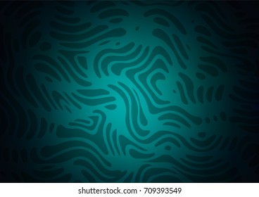 Dark BLUE vector indian curved texture. Ethnic elegant zentangle pattern with gradient. A new texture for your design.
